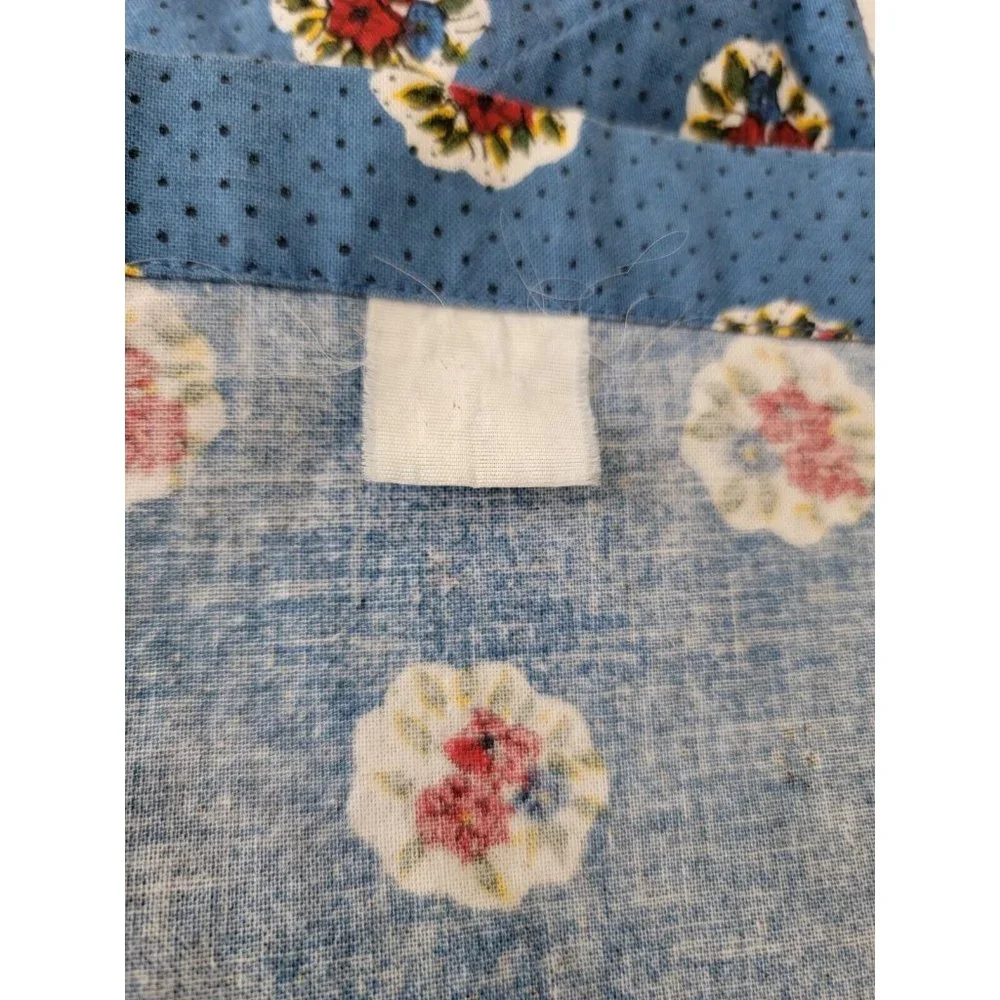 CHOOSE QUANITY Country French Pleated Valance Blue Red Floral Clean 71 x 14.5‎